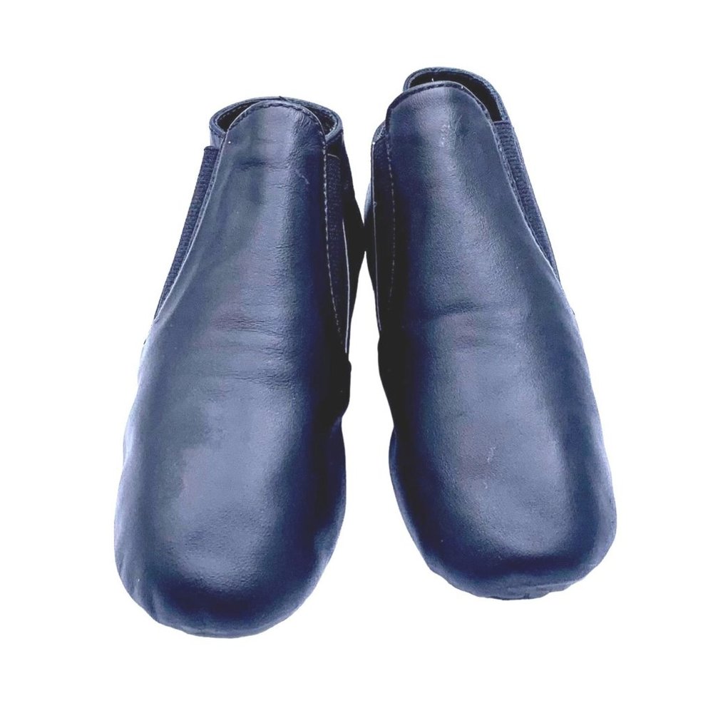 Capezio Childs Black Jazz Ankle Dance Boot Leather Shoes Split Sole New Sz 3.5